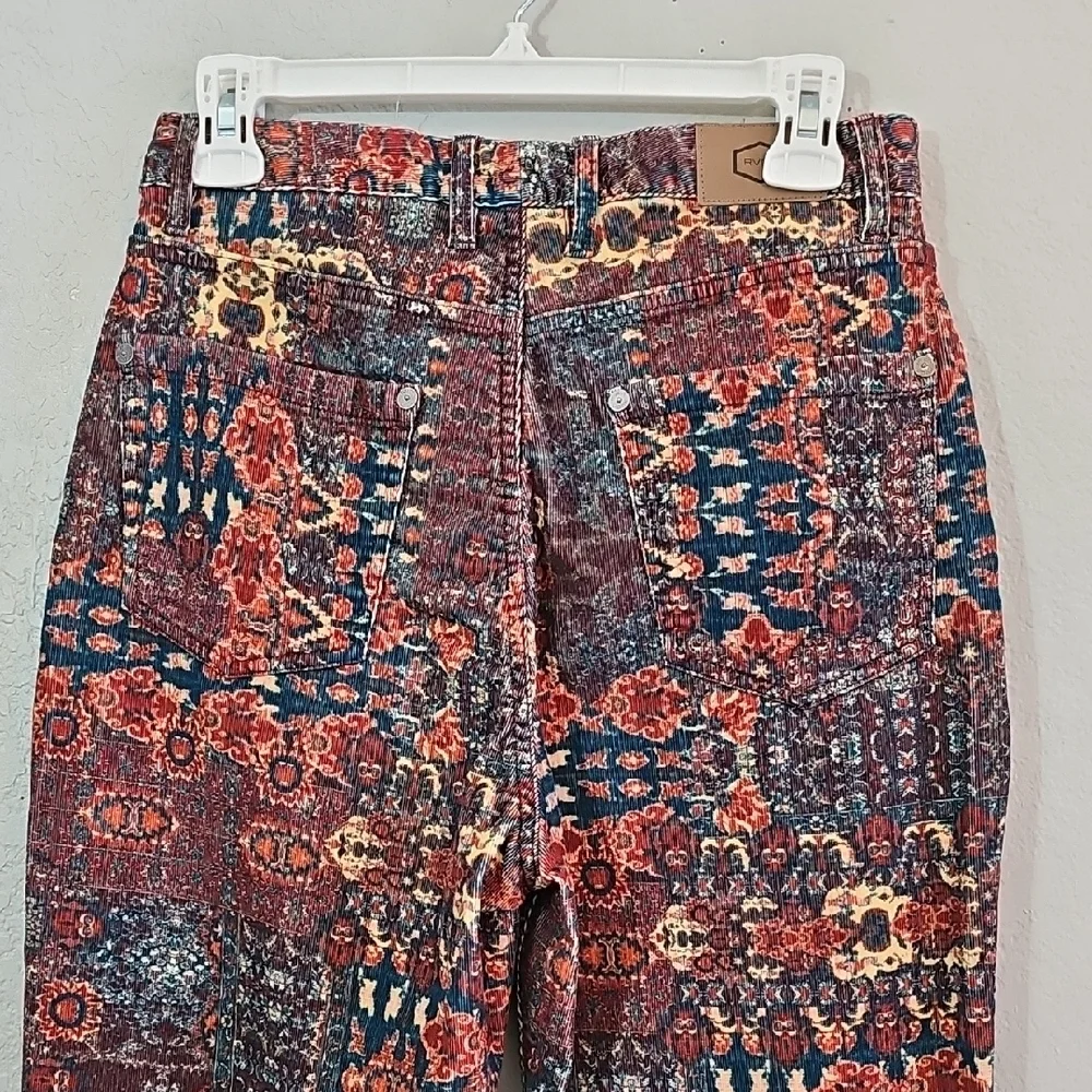 RVCA Groove High Rise Casual Corduroy Pants Multicolor Womens Size 27 Wide Leg - Picture 6 of 9